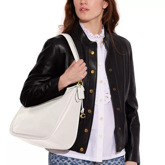 Coach Handbags - NEW COACH- Cary Shoulder Bag Brass/Chalk (Soft Pebble Leather)